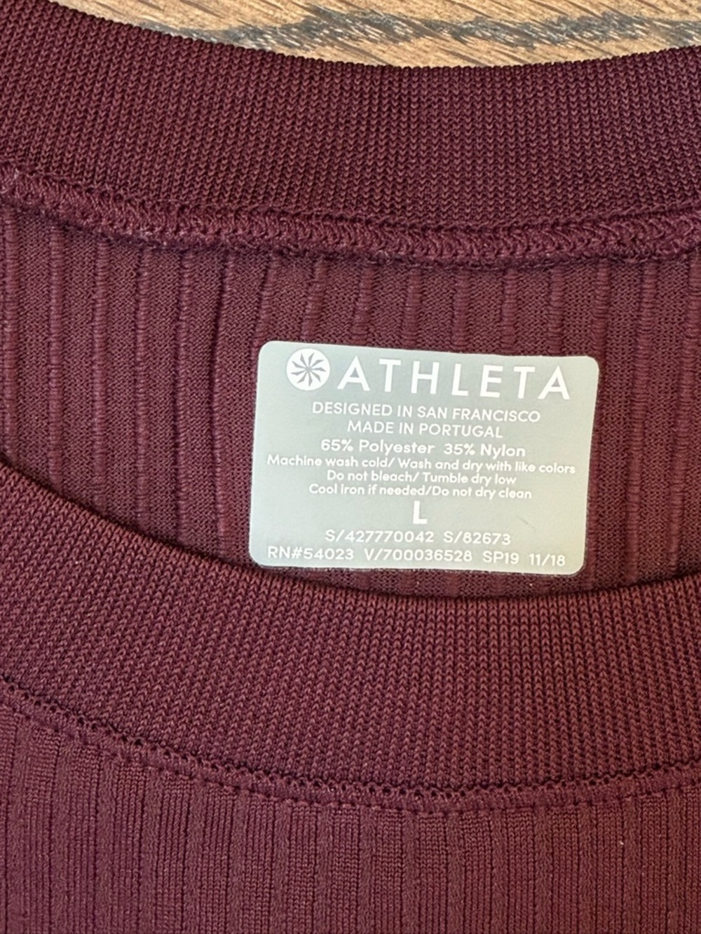 Athleta women’s short sleeve renew ribbed tee Large - Picture 2 of 4